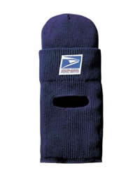 Knit Postal Cap with Face Mask for Letter Carriers and Motor
