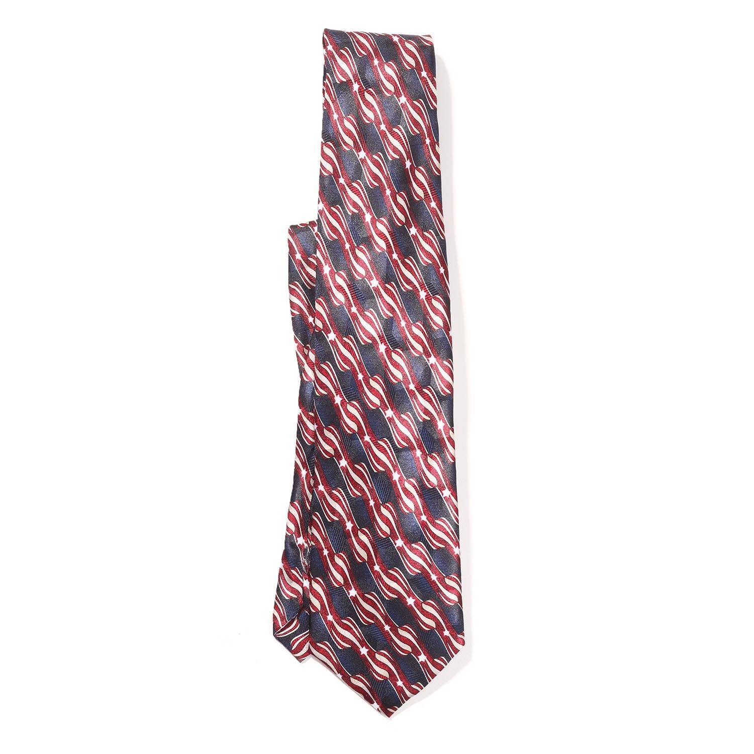 Men's Retail Clerk Postal Uniform Long Stars and Stripes Four-In-Hand Tie