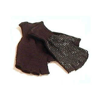 Half-Finger Knit Glove with Black Dot Palms for Letter Carriers and Motor Vehicle Service Operators - Large (PX13)